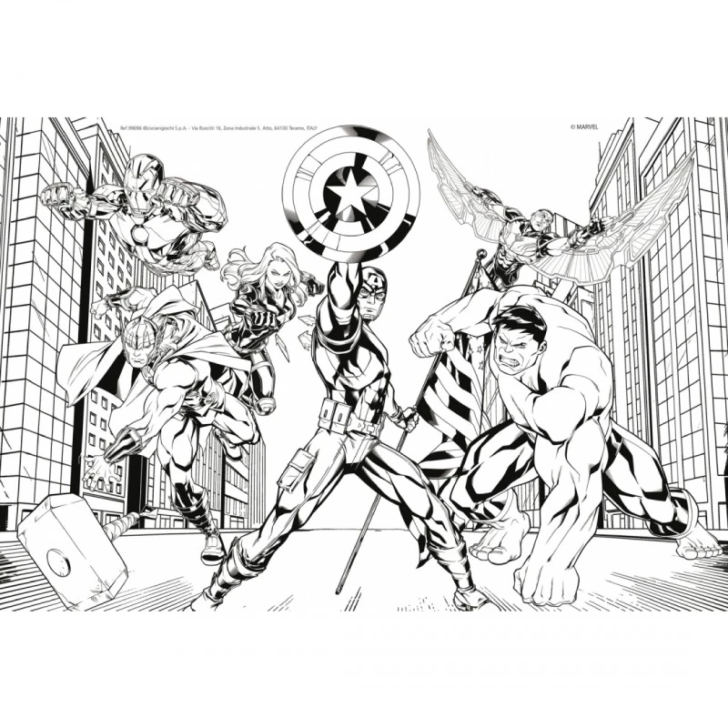 Пъзел, Lisciani, Marvel Avengers, Двулицев пъзел 60 части